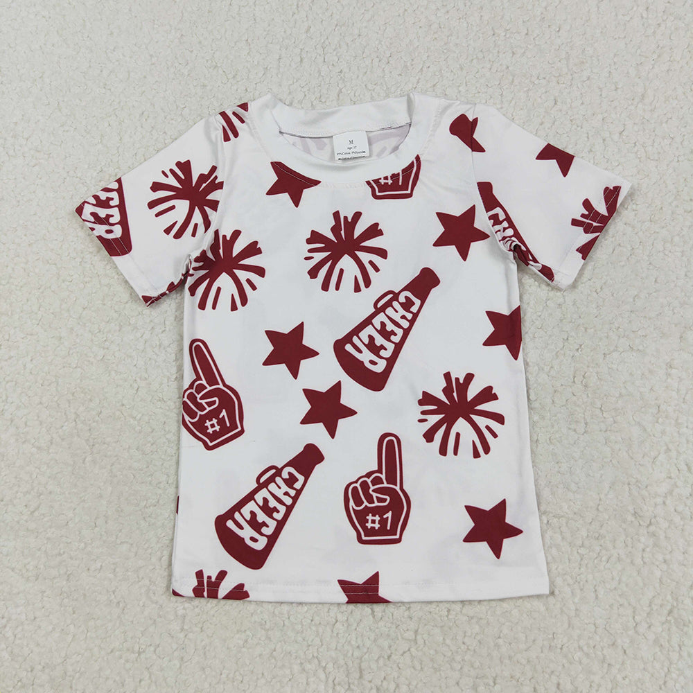 8 Colors Sibling Baby Girls Cheer Team Tee Shirts Tops