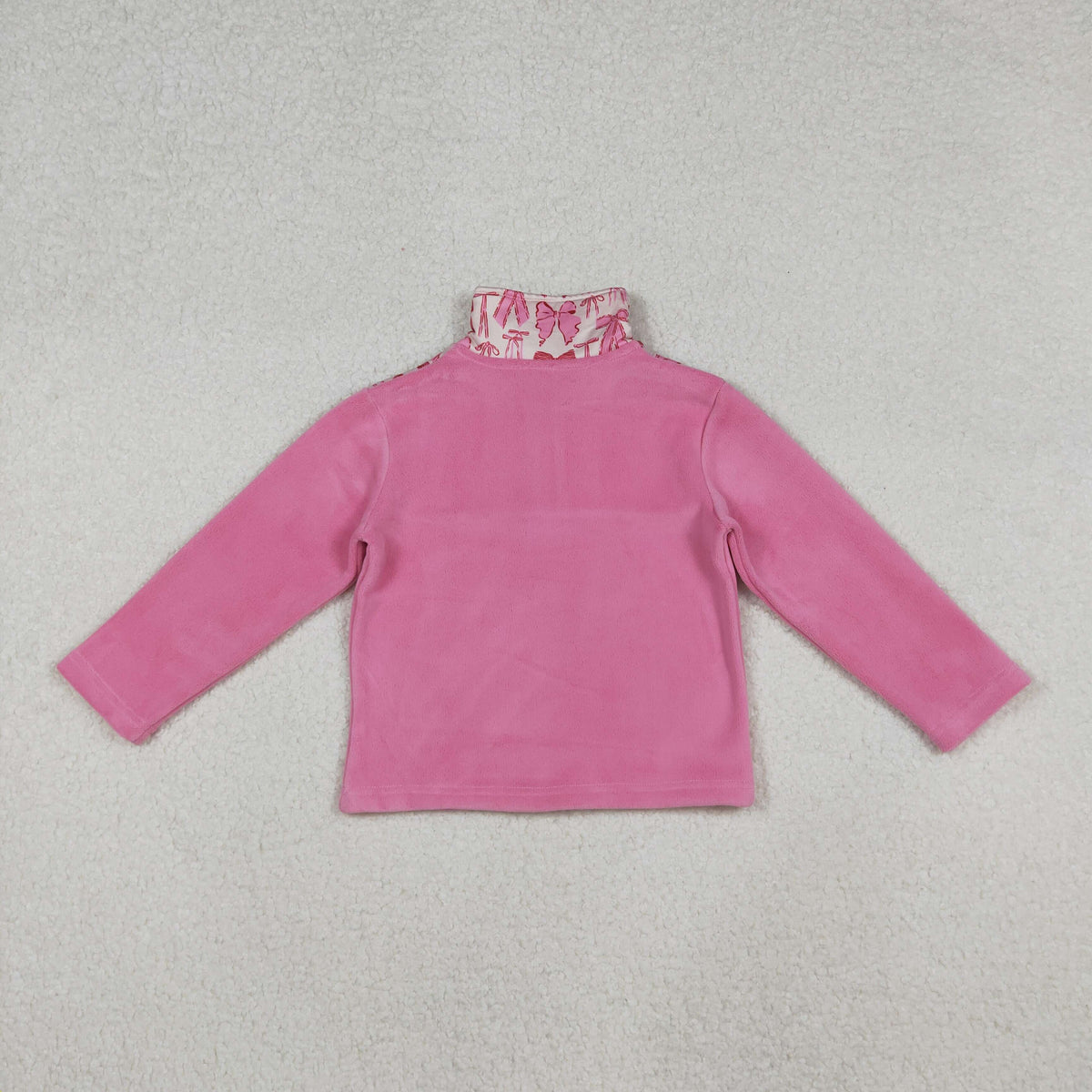 Sibling Baby Girls Pink Bows Plaid Button Pocket Shorts Pajamas Set Zipper Pullovers Top
