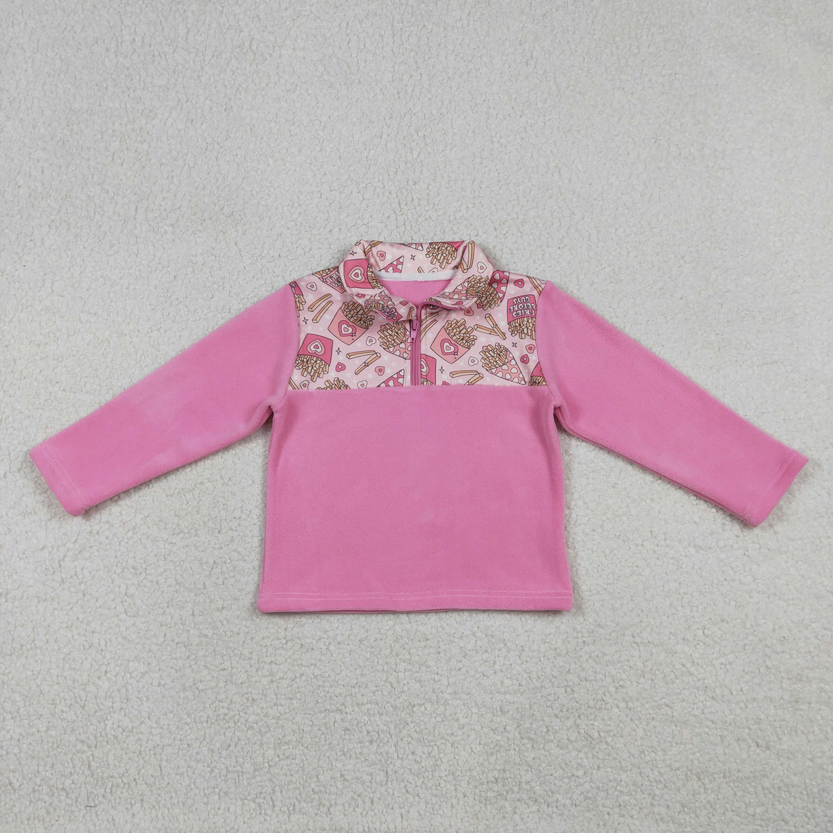 Sibling Baby Boys Girls Long Sleeve Sherpa Zipper Pullovers Top