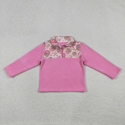 Sibling Baby Boys Girls Long Sleeve Sherpa Zipper Pullovers Top