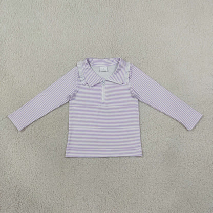 Siblings Baby Kids Long Sleeves Light Blue Stripe Zip Pullovers Top