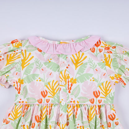 Sweet island character hand smocked ruffle pants set