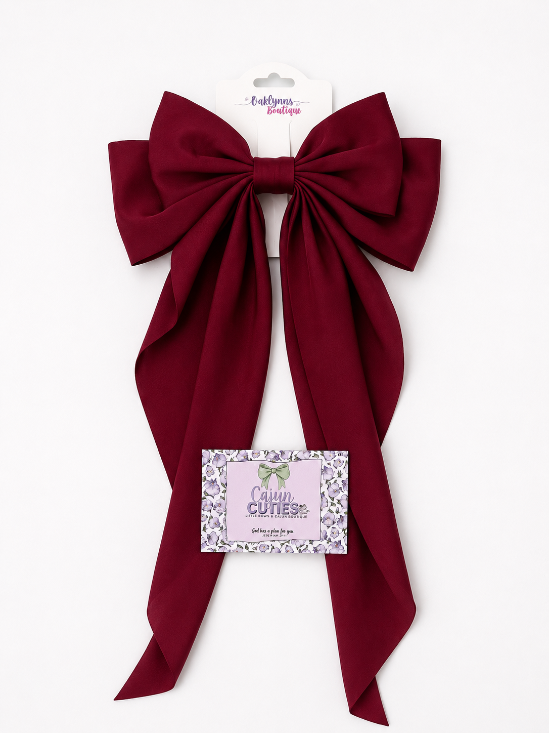 Boutique Hair Bow Maroon