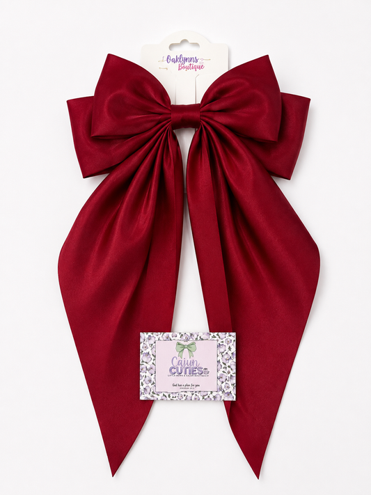 Boutique Hair Bow Ruby Red