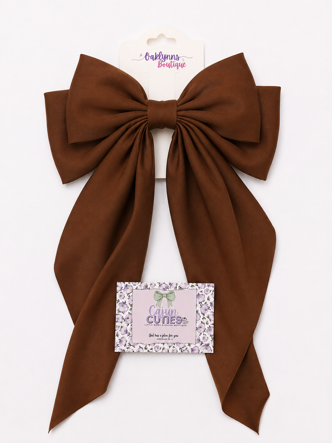 Boutique Hair Bow Brown