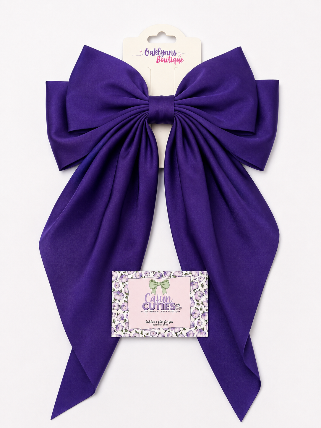 Boutique Hair Bow Purple