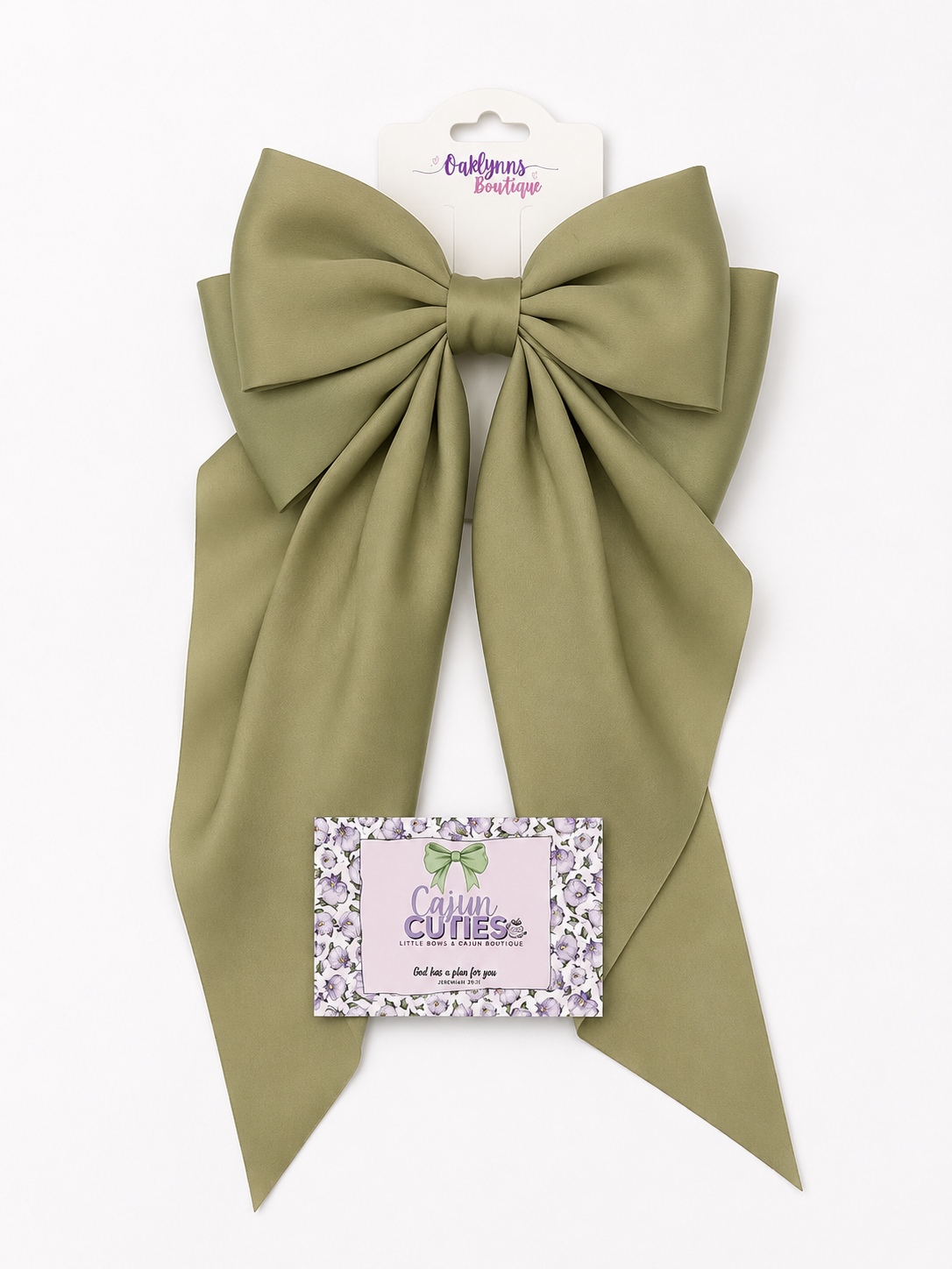 Boutique Hair Bow Sage S