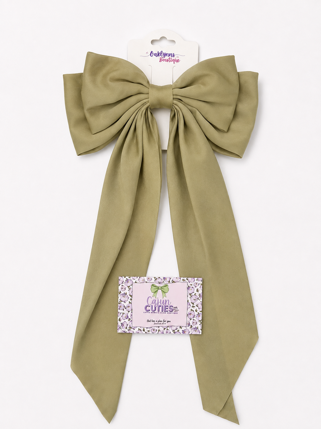 Boutique Hair Bow Sage L