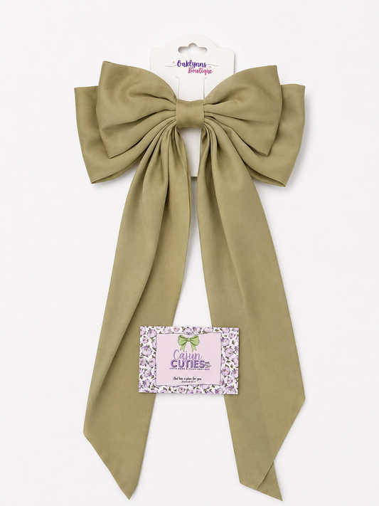 Boutique Hair Bow Sage L
