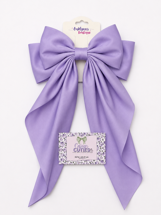 Boutique Hair Bow lavender
