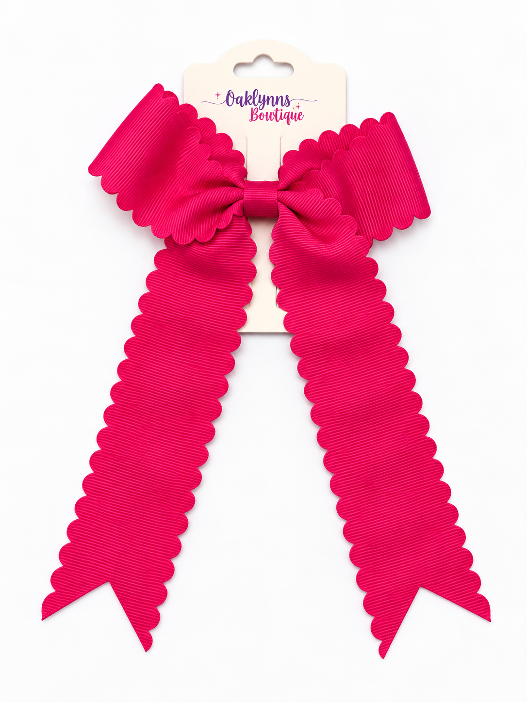 Scalloped Hair Bow
