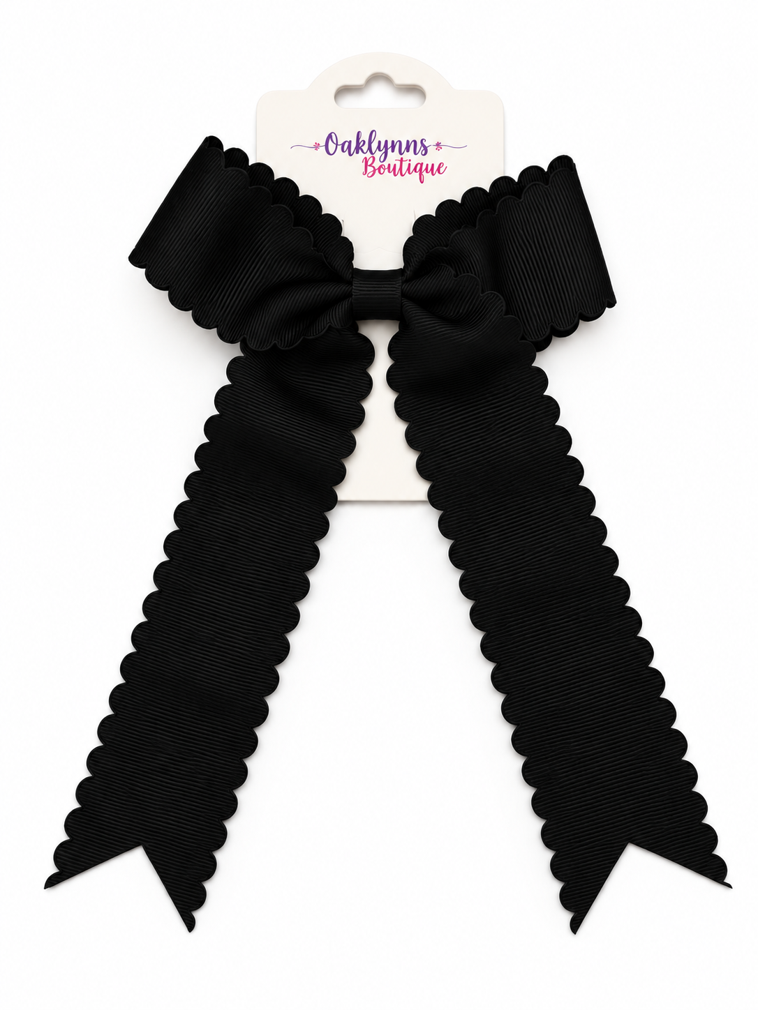 Scalloped Hair Bow