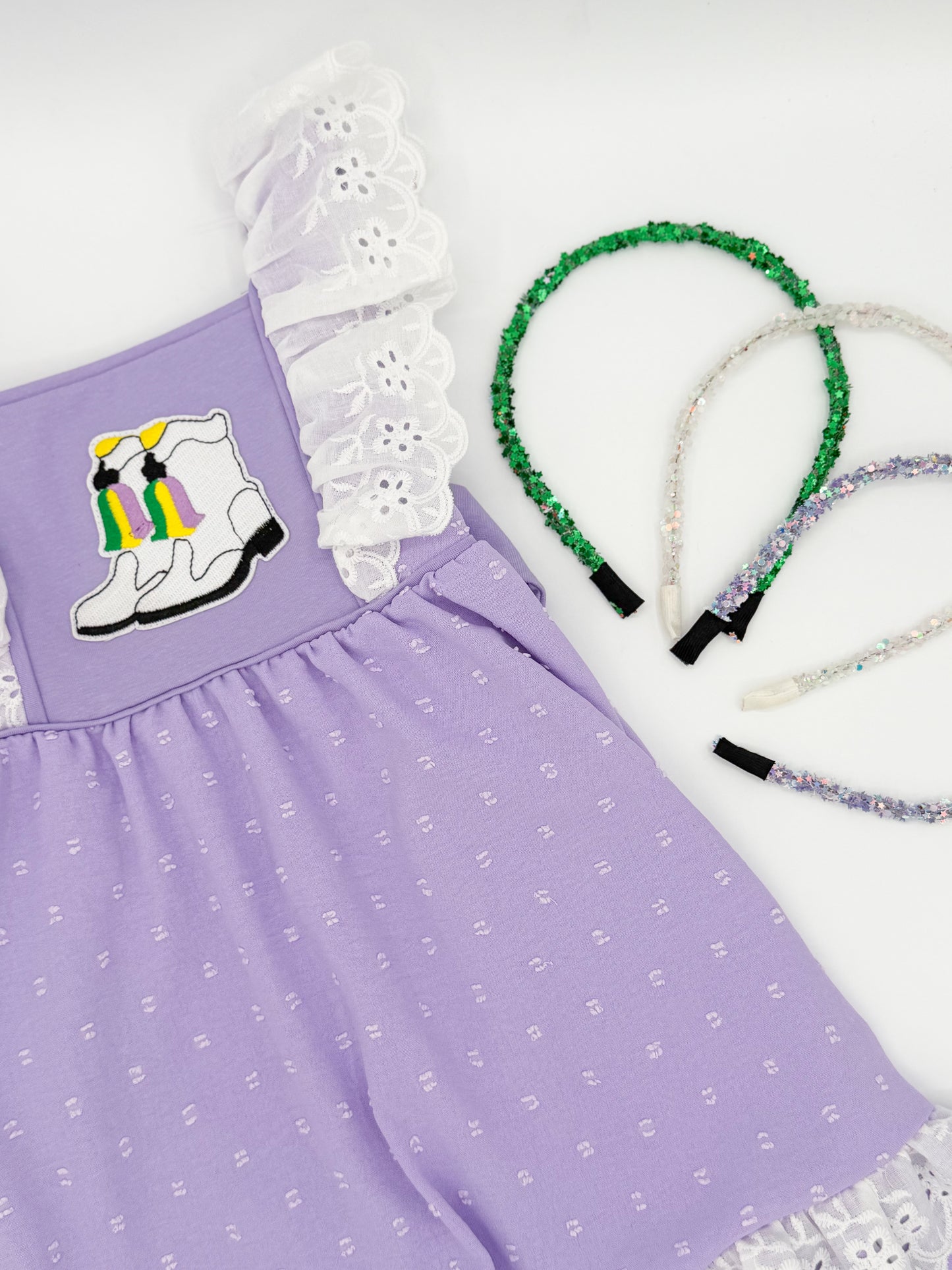 Boots purple Mardi Gras Dress