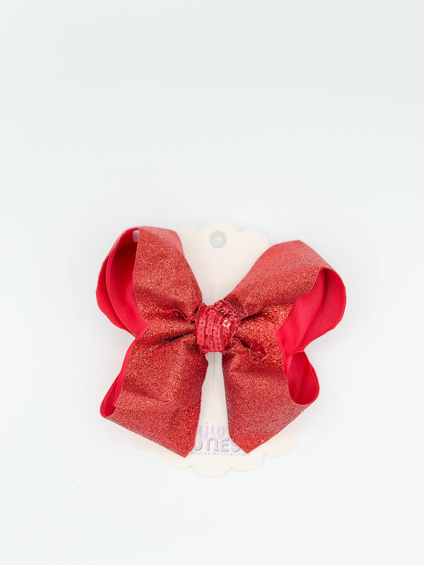 Glitter Hair Bows 6inch