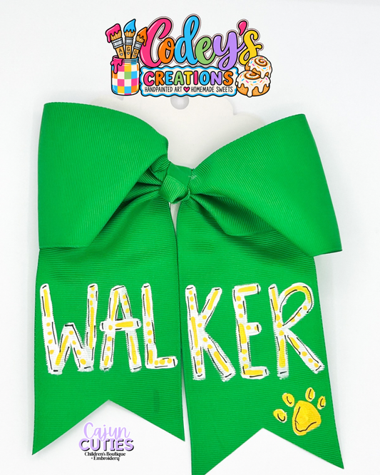 Walker Wildcat Pride Hand Painted Bow