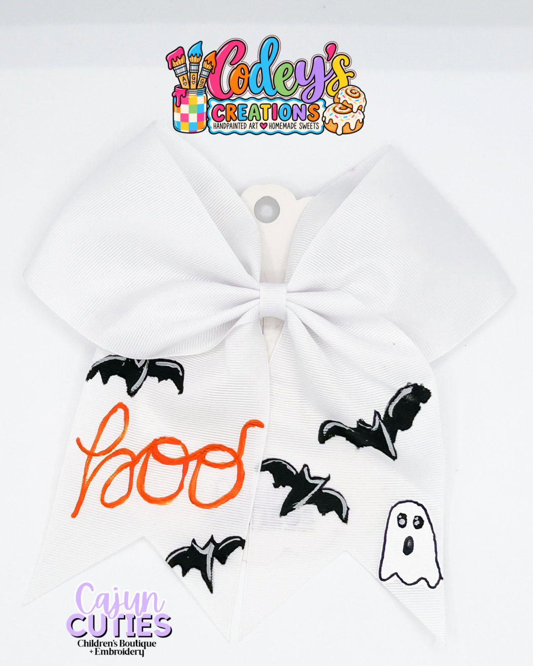 Batty for You Bow Hand painted Bow