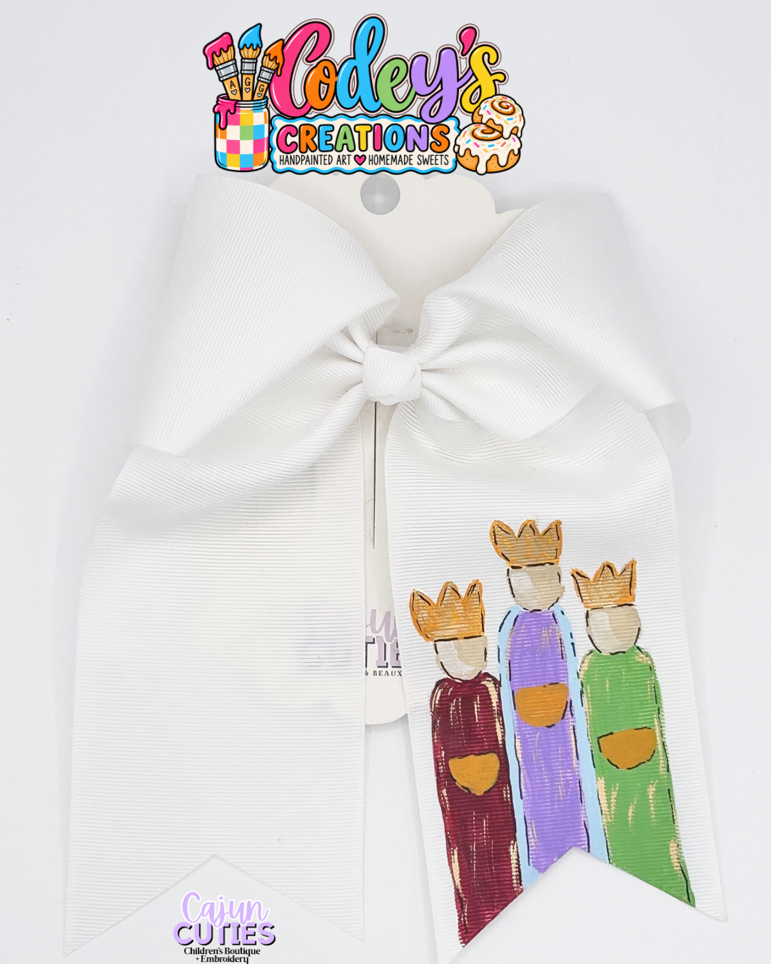 Three Wise Men Hand-Painted Bow