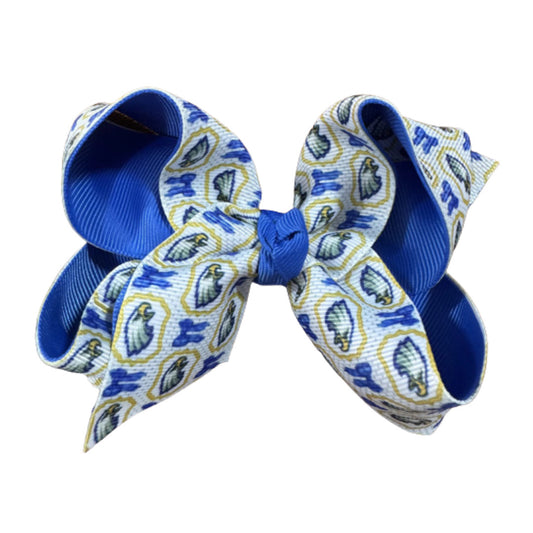 Live Oak Eagle girls hair bow – boutique spirit wear accessory from Cajun Cuties
