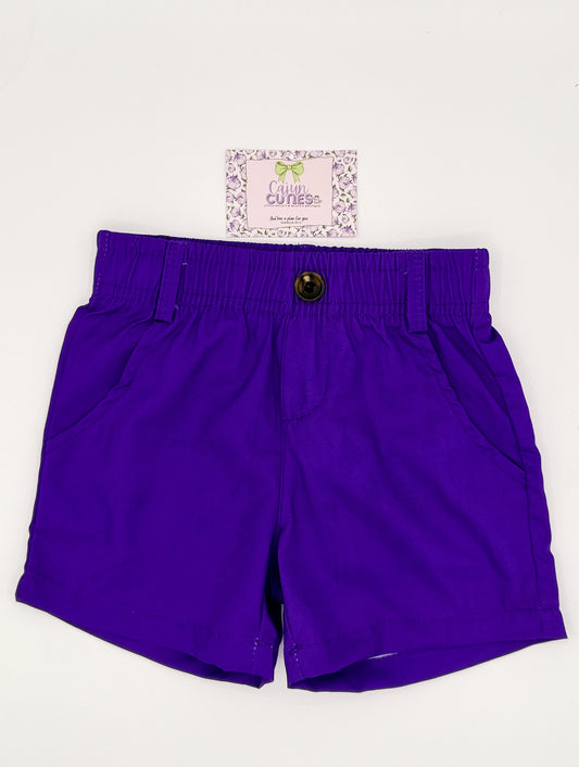 Youth Purple Performance Shorts | Boys Athletic Shorts