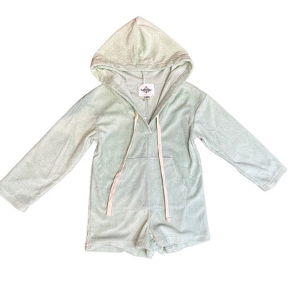 Terry Cloth Mint Green Romper