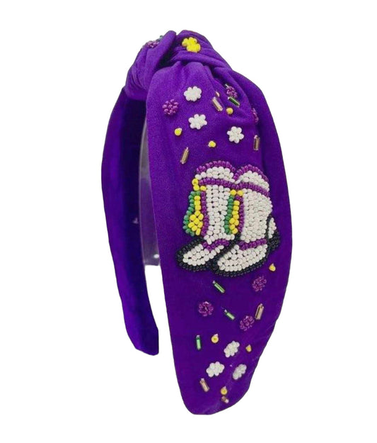 Mardi Gras Boots Headband - Cajun Cuties & Co