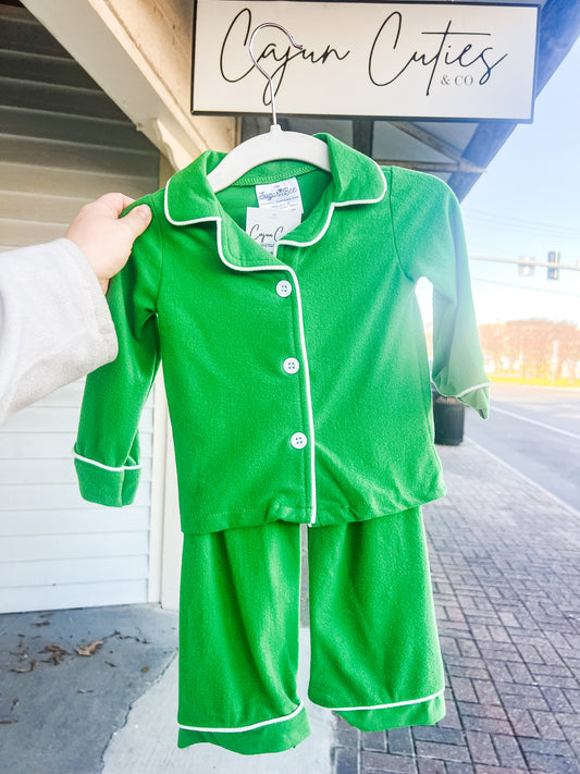 Green Button Down Pajamas