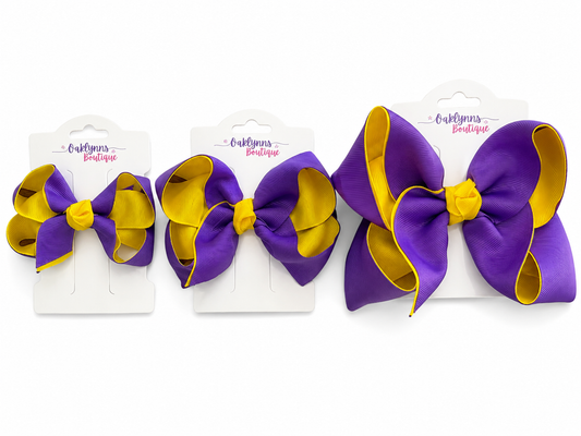 Purple & gold Bow