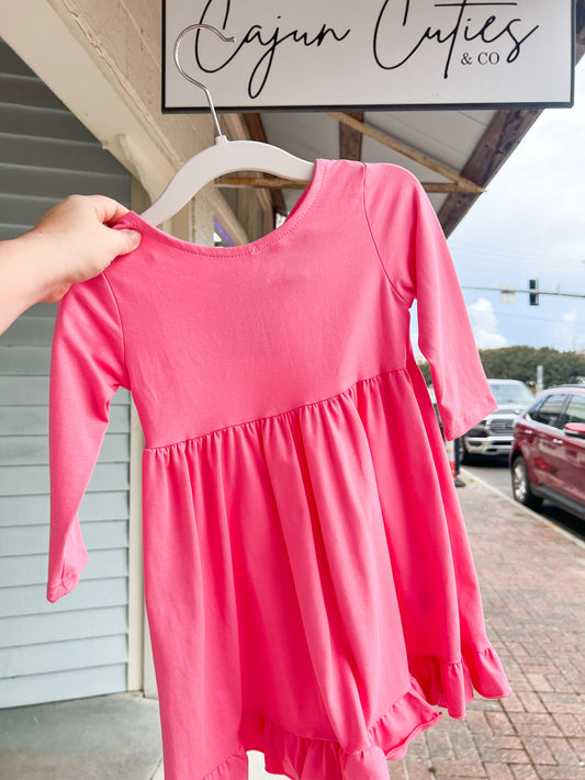 Hot Pink Ruffle Dress