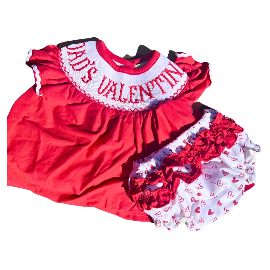 Dads valentines bloomer set