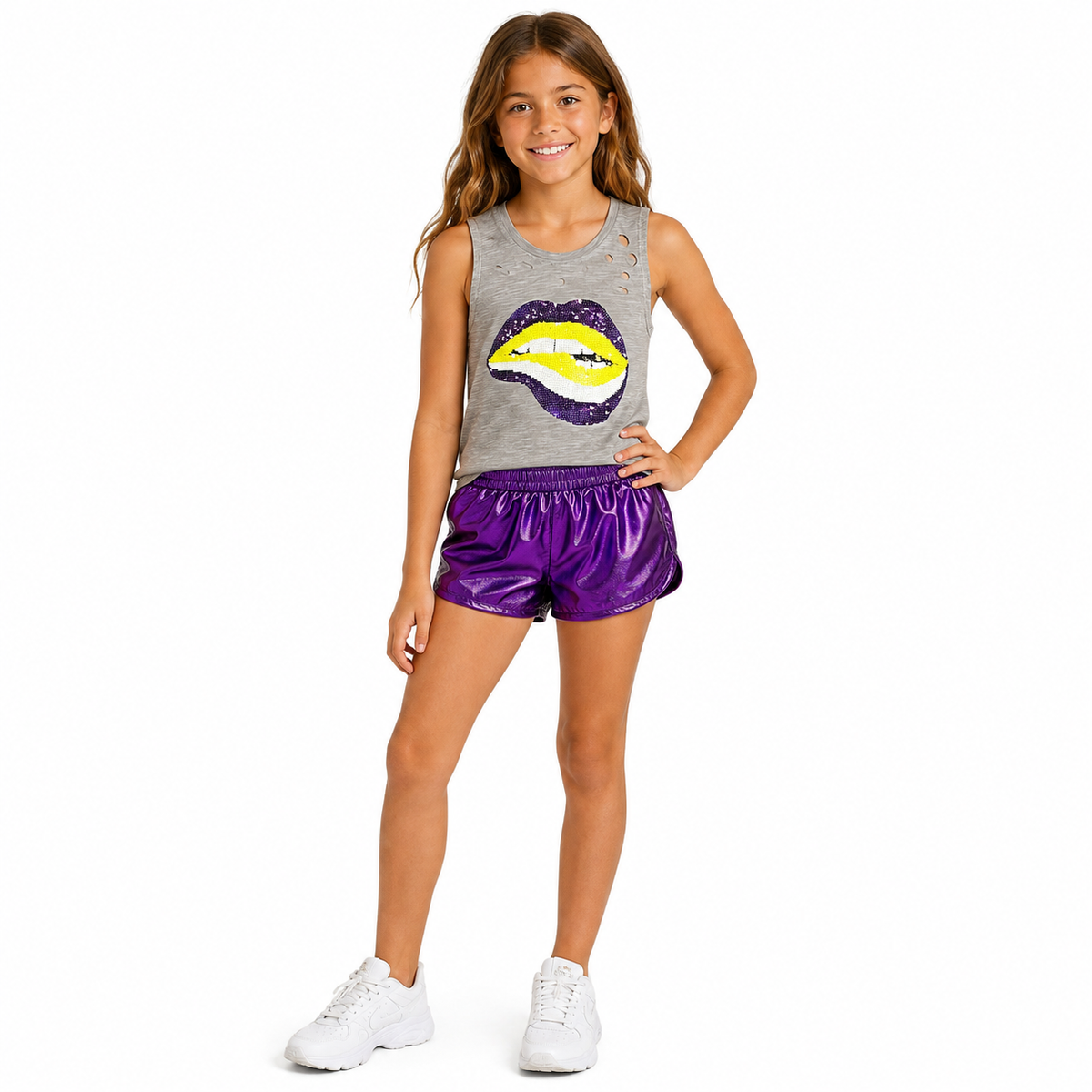 Lips Sequin Kid's Tank
