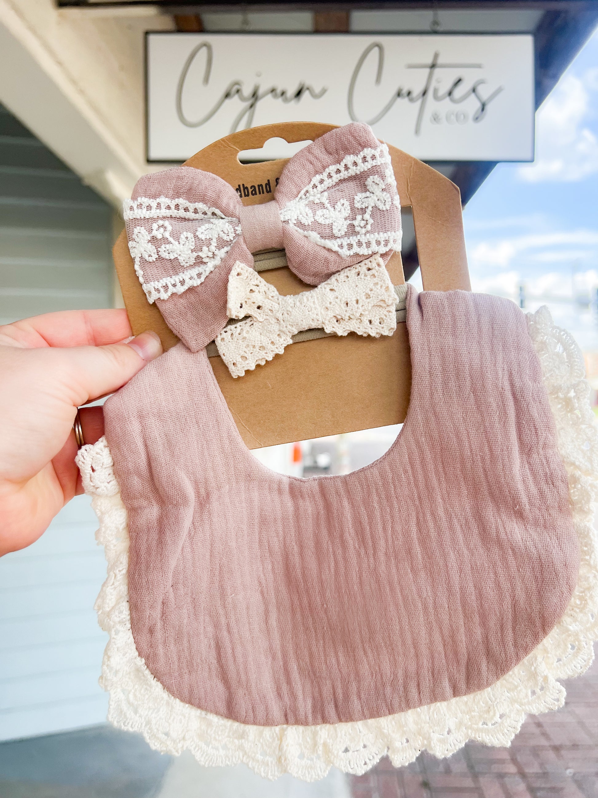 Bow & Bib Set - Cajun Cuties & Co