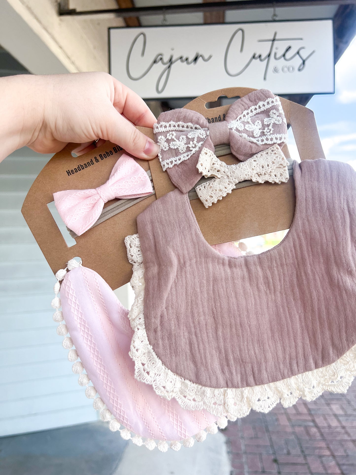 Bow & Bib Set - Cajun Cuties & Co