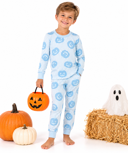 Kids' Pumpkins Pajamas - Blue