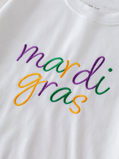 Women's Mardi Gras Sweatshirt With Side Bow