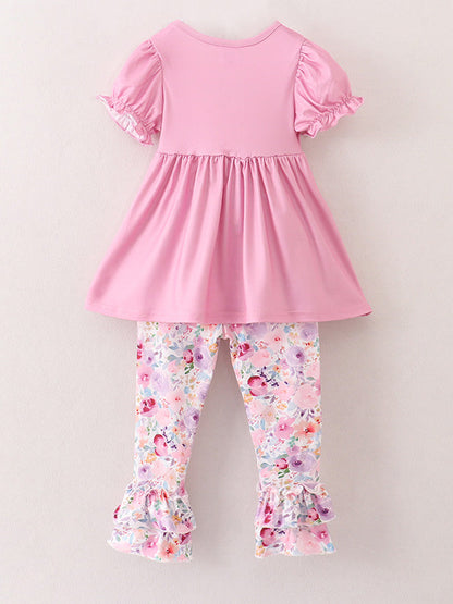 Pink Girls Farm Animals Bell Bottoms outfit