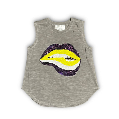 Lips Sequin Adult Tank