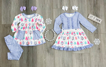 Lilac Polka Dot Christmas Tree DRESS