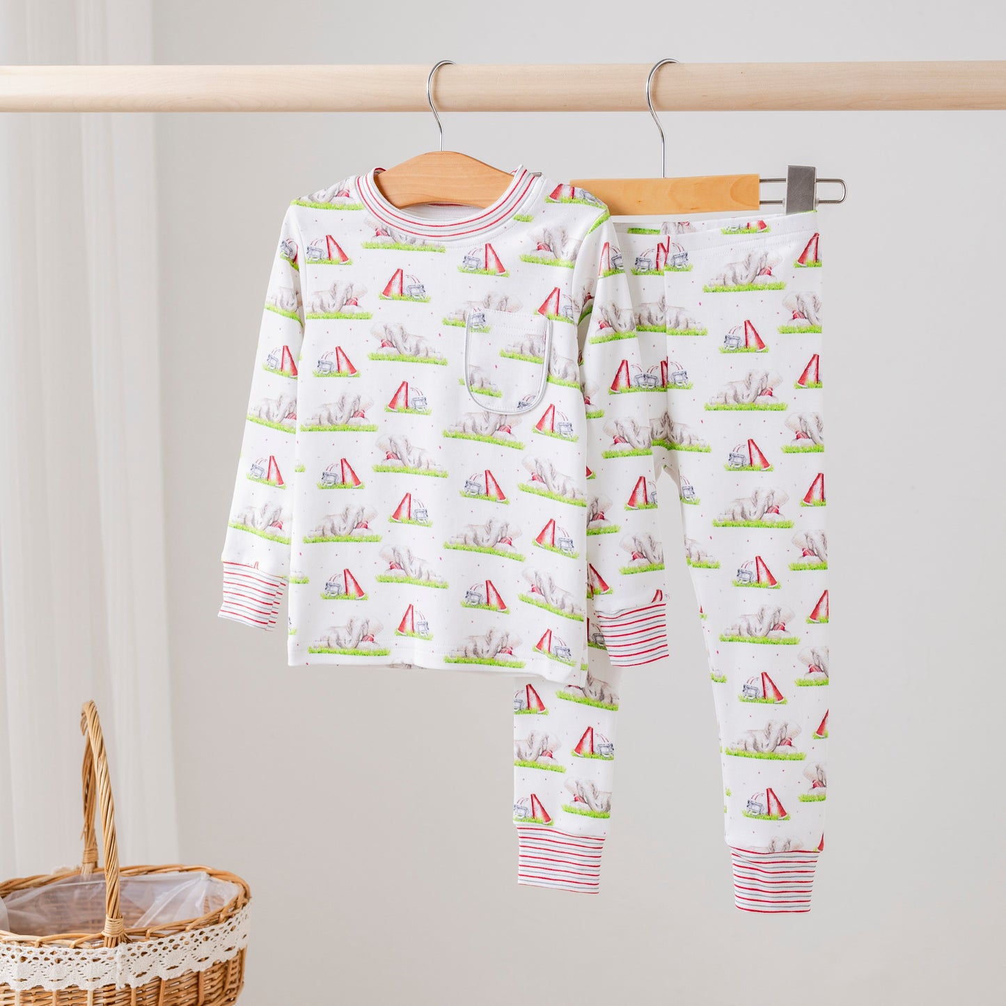 Elephant Mascot Mania Organic Cotton Kids Pajamas