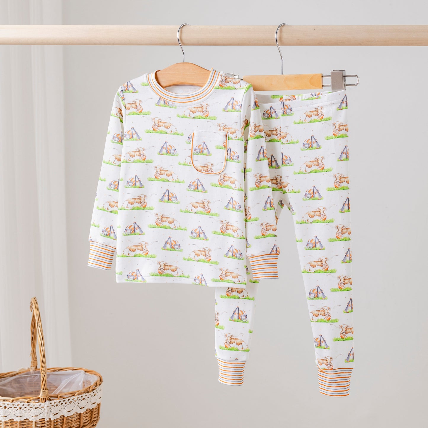 Cattle Mascot Mania Organic Cotton Kids Pajamas