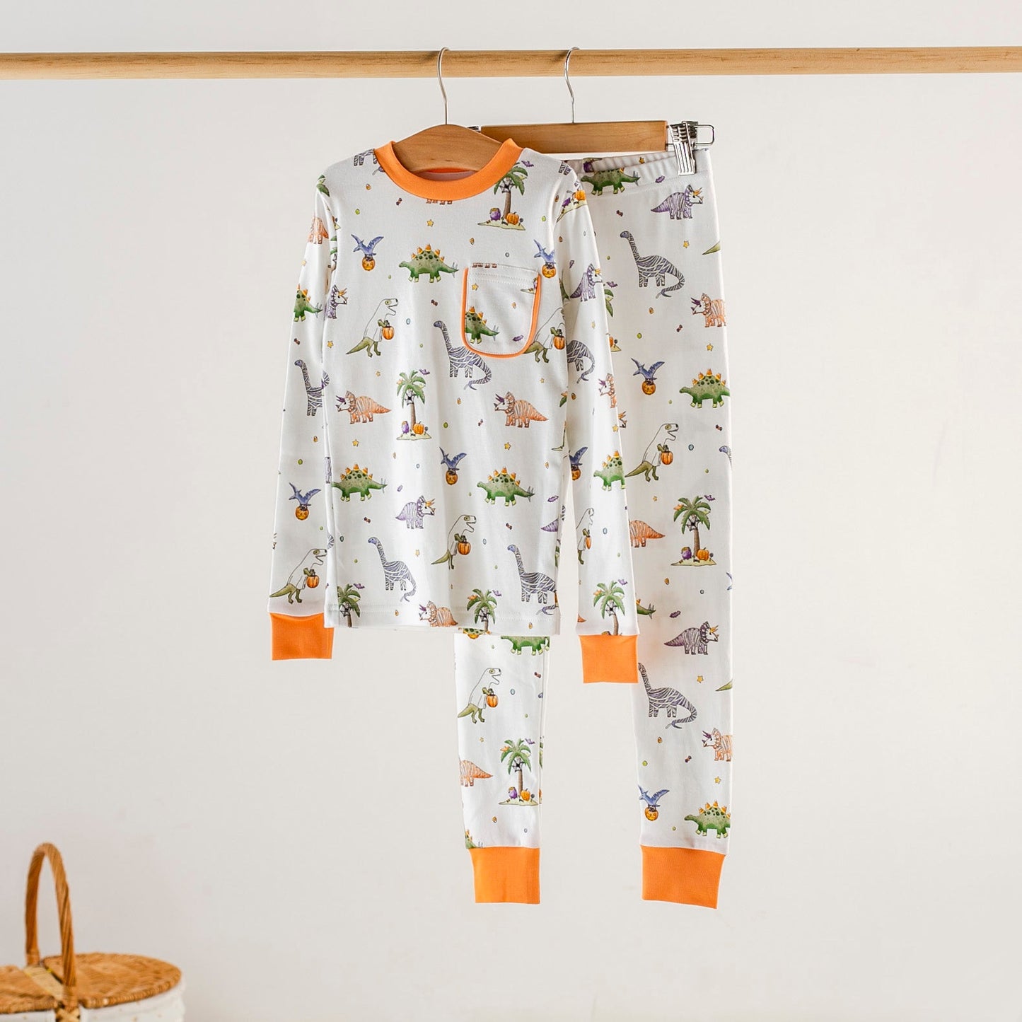 Trick RAWR Treat Halloween Organic Cotton Pajama Set