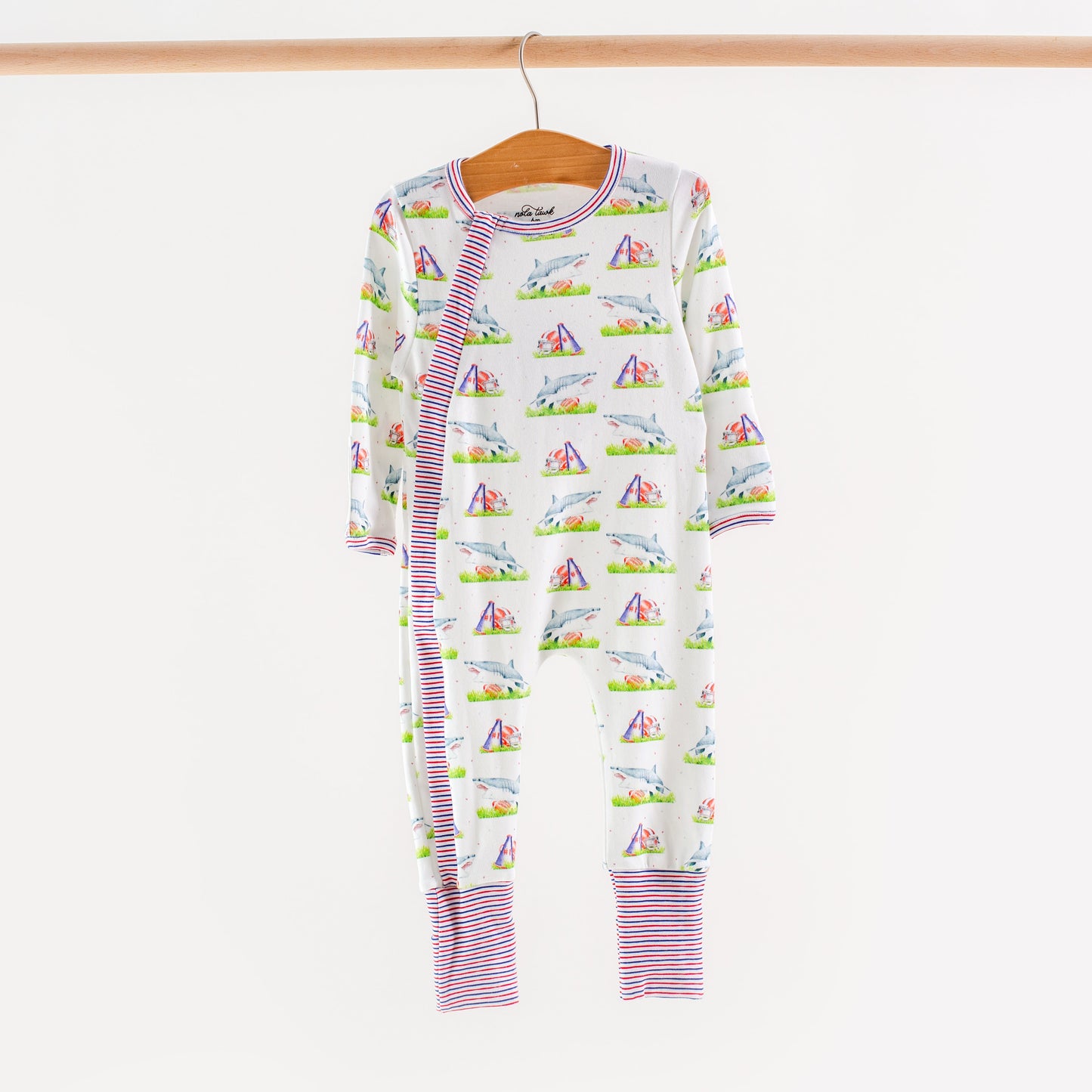 Sharks Mascot Mania Organic Cotton Kids Pajamas