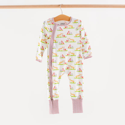 Tan Bulldog Mascot Mania Organic Cotton Kids Pajamas