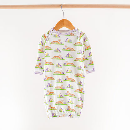 Purple Tiger Mascot Mania Organic Cotton Kids Pajamas