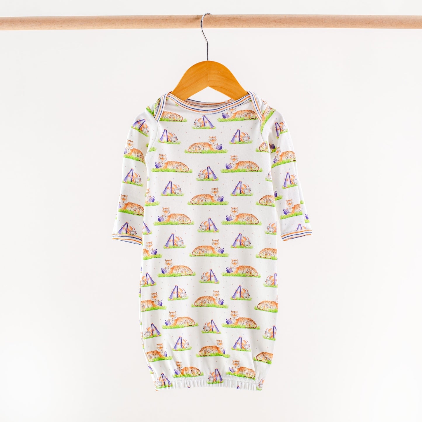 Blue Tiger Mascot Mania Organic Cotton Kids Pajamas