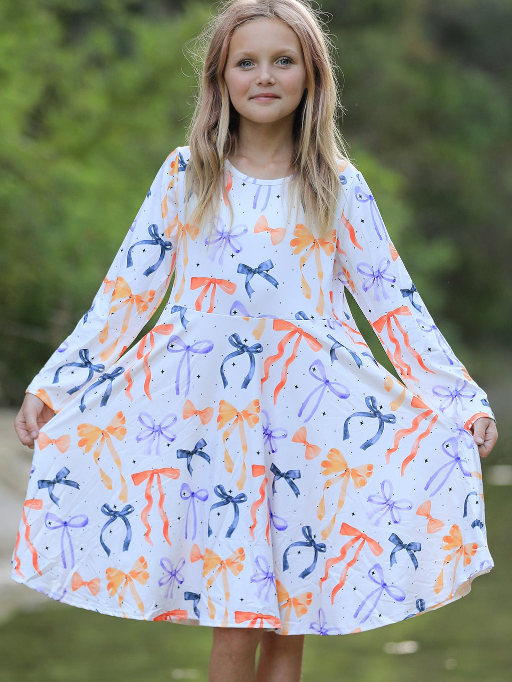 Halloween Bow Spring and Summer Girls Dress