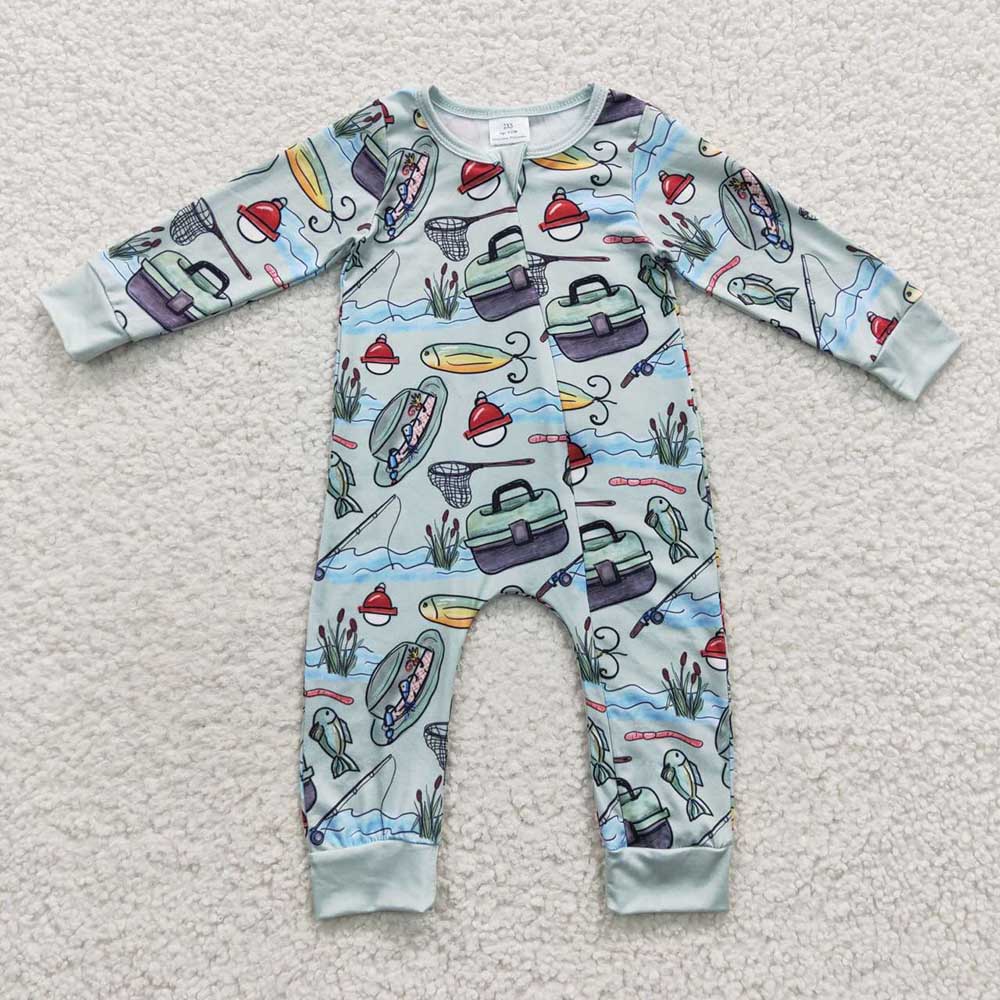 Sibling Boys Baby Girls Daddy Fishing Rompers Outfits Sets