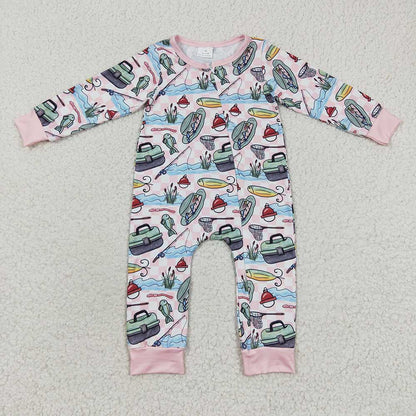 Sibling Boys Baby Girls Daddy Fishing Rompers Outfits Sets