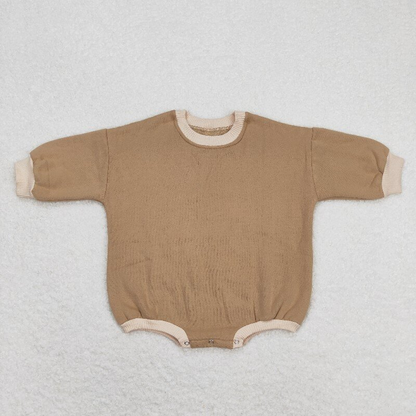Sibling Baby Girls Long Sleeve Cotton Sweater Rompers