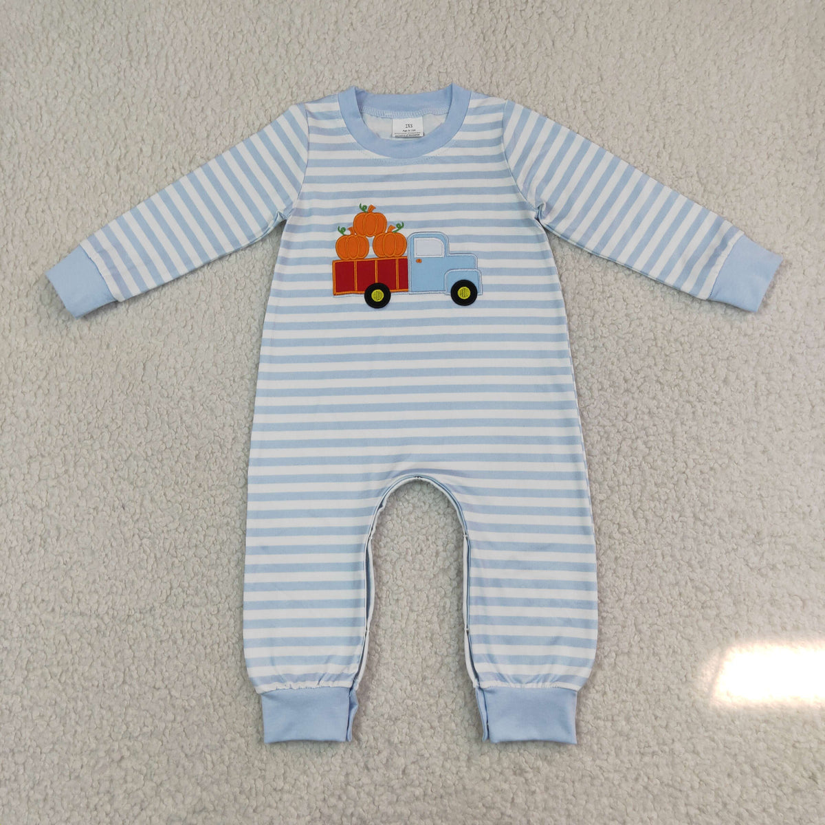Sibling Baby Boys Long Sleeves Embroidery Turkey Pumpkins Deer Fall Pant Rompers