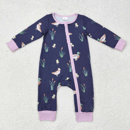 Sibling Baby Boys Long Sleeves Deer Ducks Fishing Camo Hunting Zip Rompers
